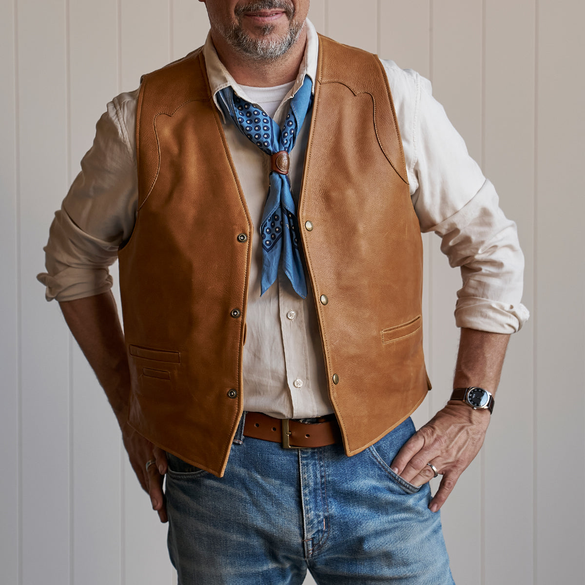 No.169 Garrison Vest | LE Saddle Tan