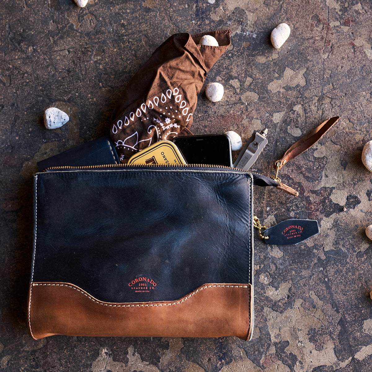 No.194 Utility Pouch | Stone-Washed Indigo