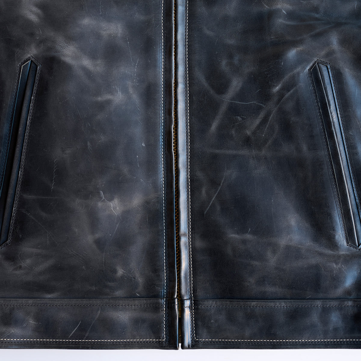 No.65 Vintage Horsehide Jacket | Marbled Charcoal