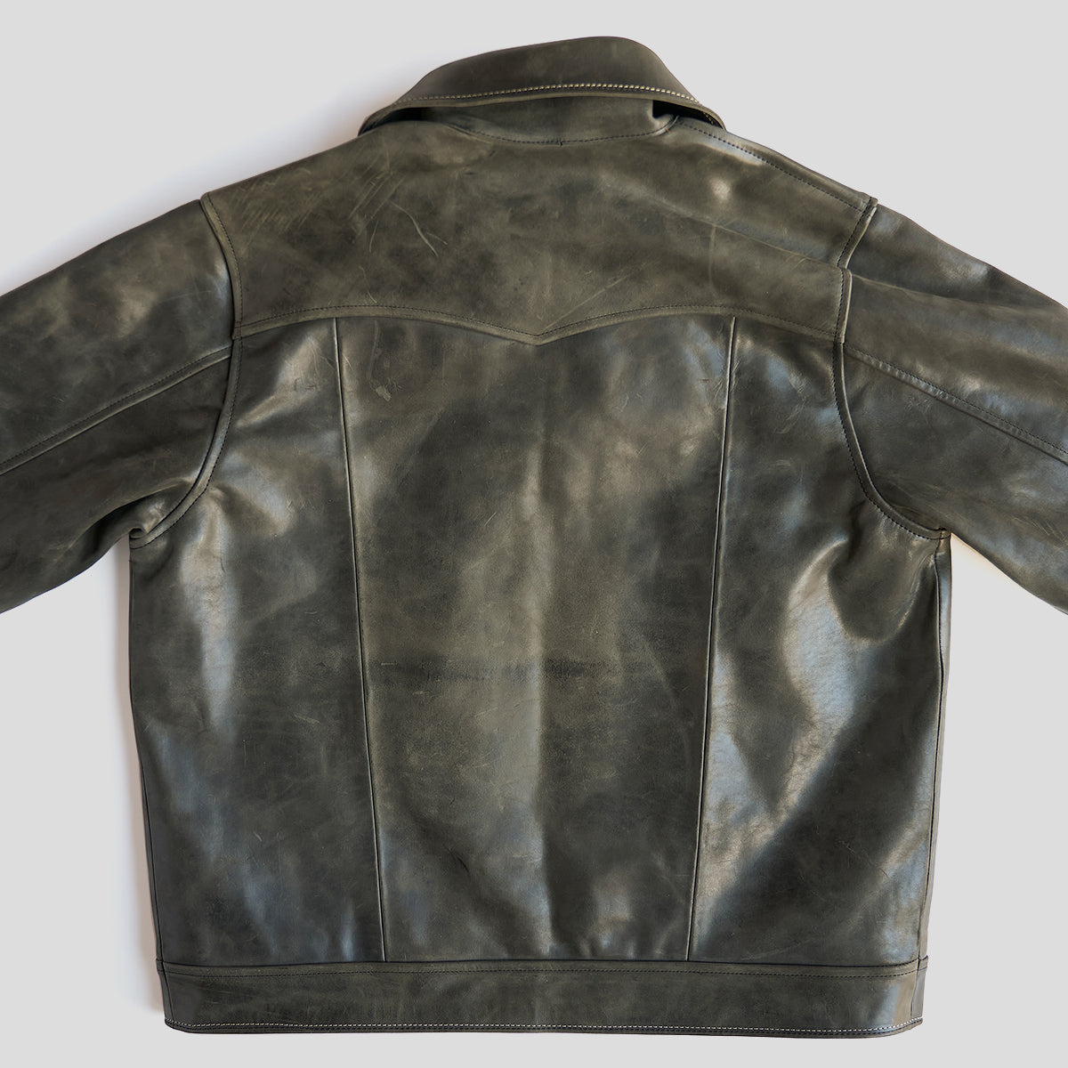 No.65 Vintage Horsehide Jacket | Marbled Charcoal