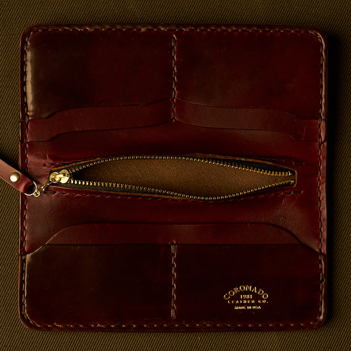 No.830 Handsewn Long Wallet | Bison Brown