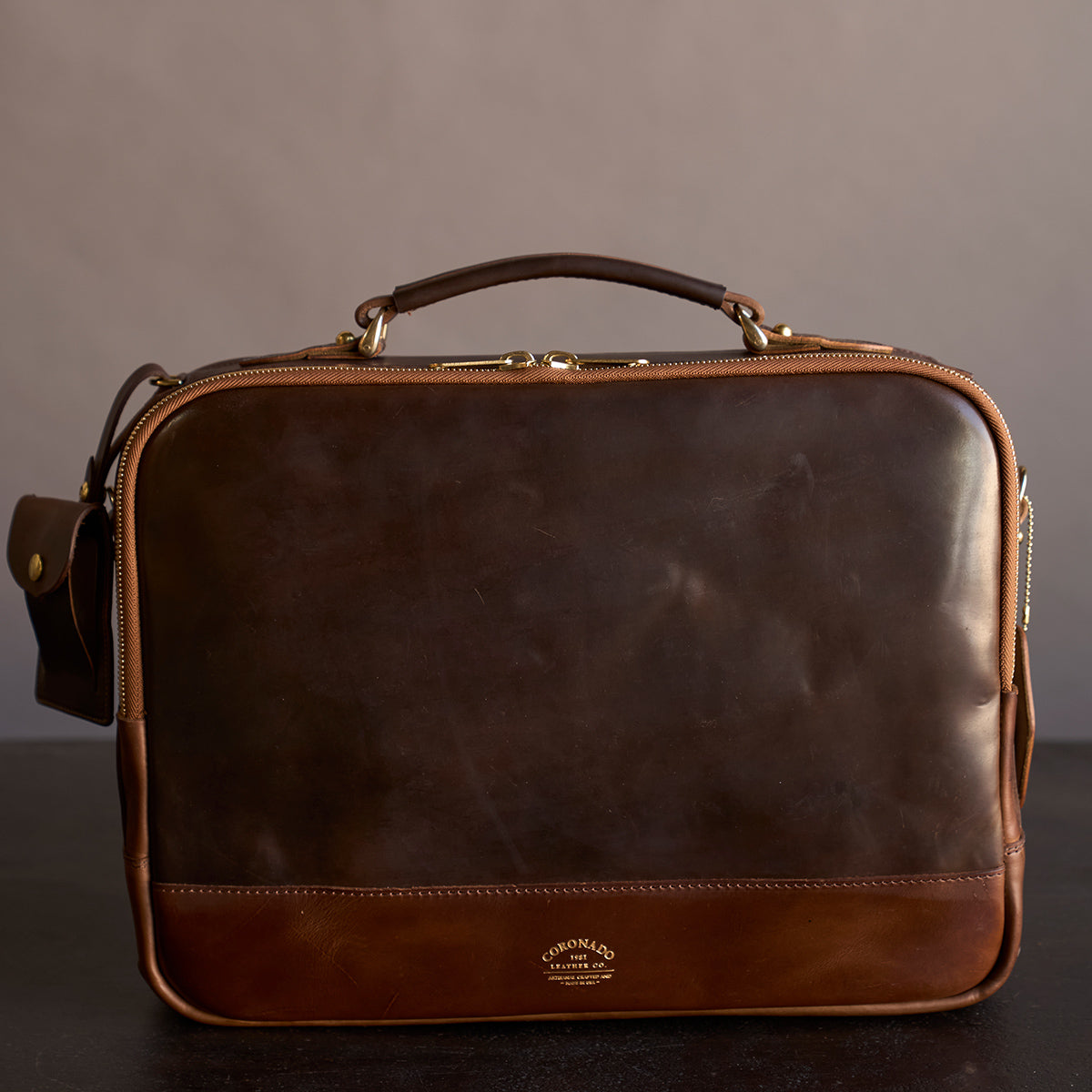 No.541 Chicago Shell Briefcase | Horween® Shell Dark Brown