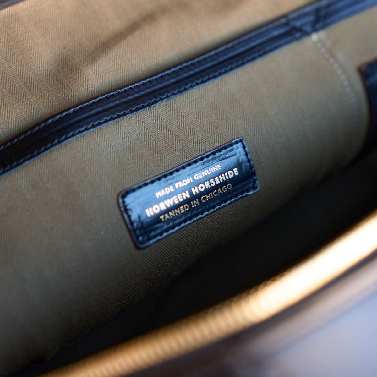 No.541 Chicago Shell Briefcase | Horween® Black Cordovan