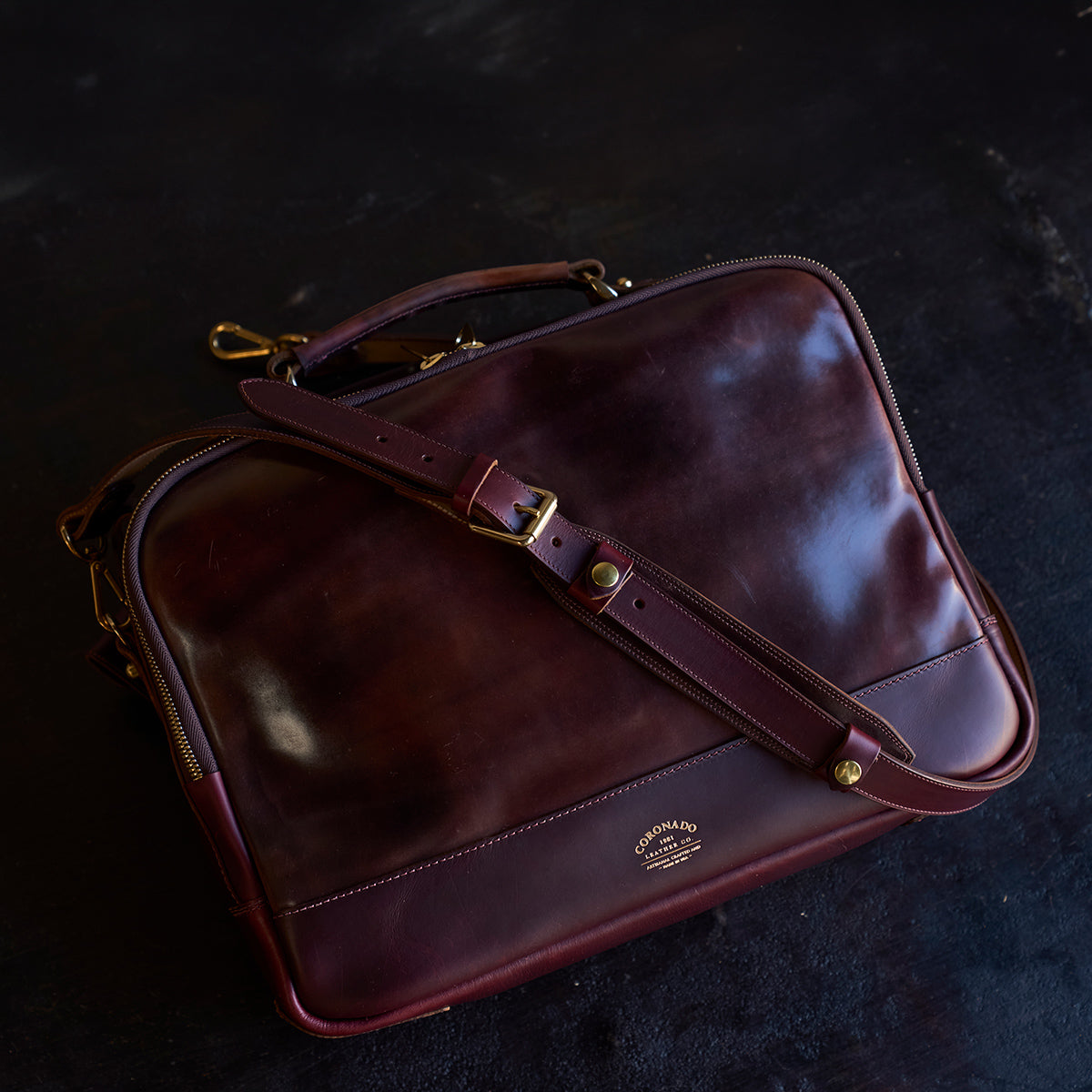 No.541 Chicago Shell Briefcase | Horween® Marbled #8 X2