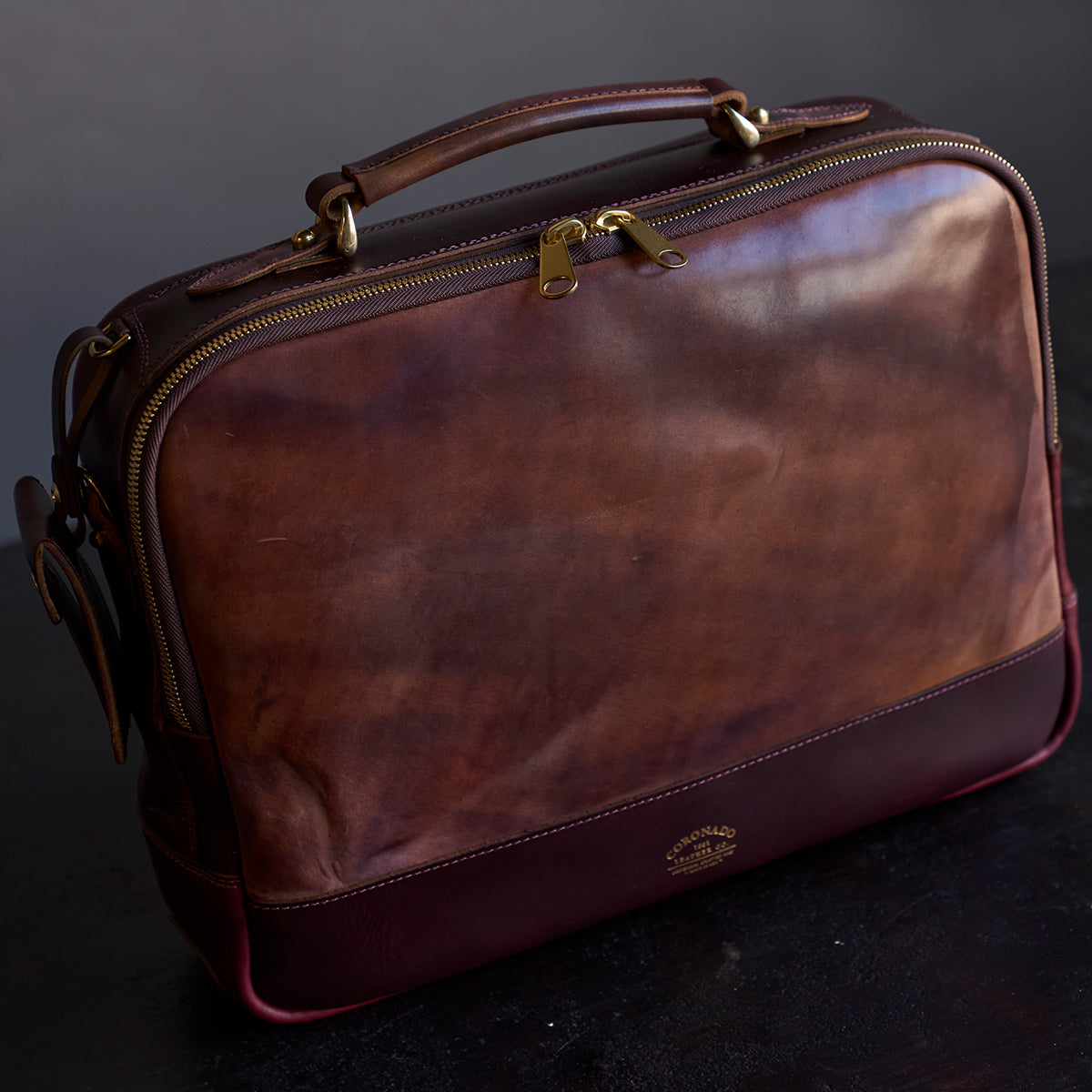 No.541 Chicago Shell Briefcase | Horween® Marbled #8 X2