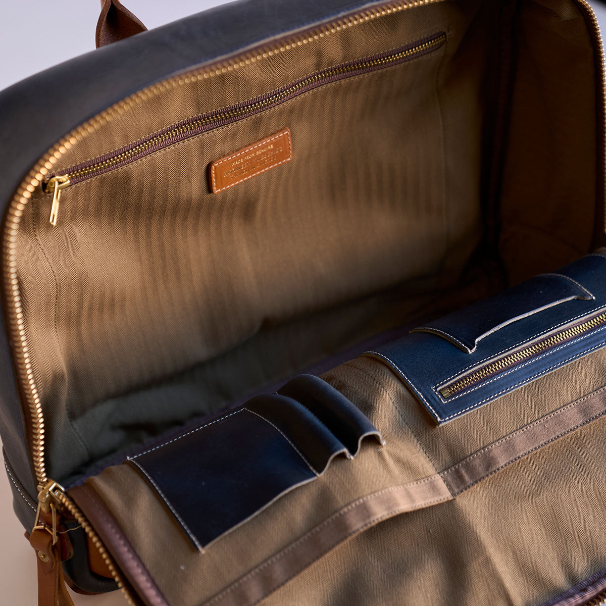No.545 SD Briefcase | Horween® Indigo & Tan