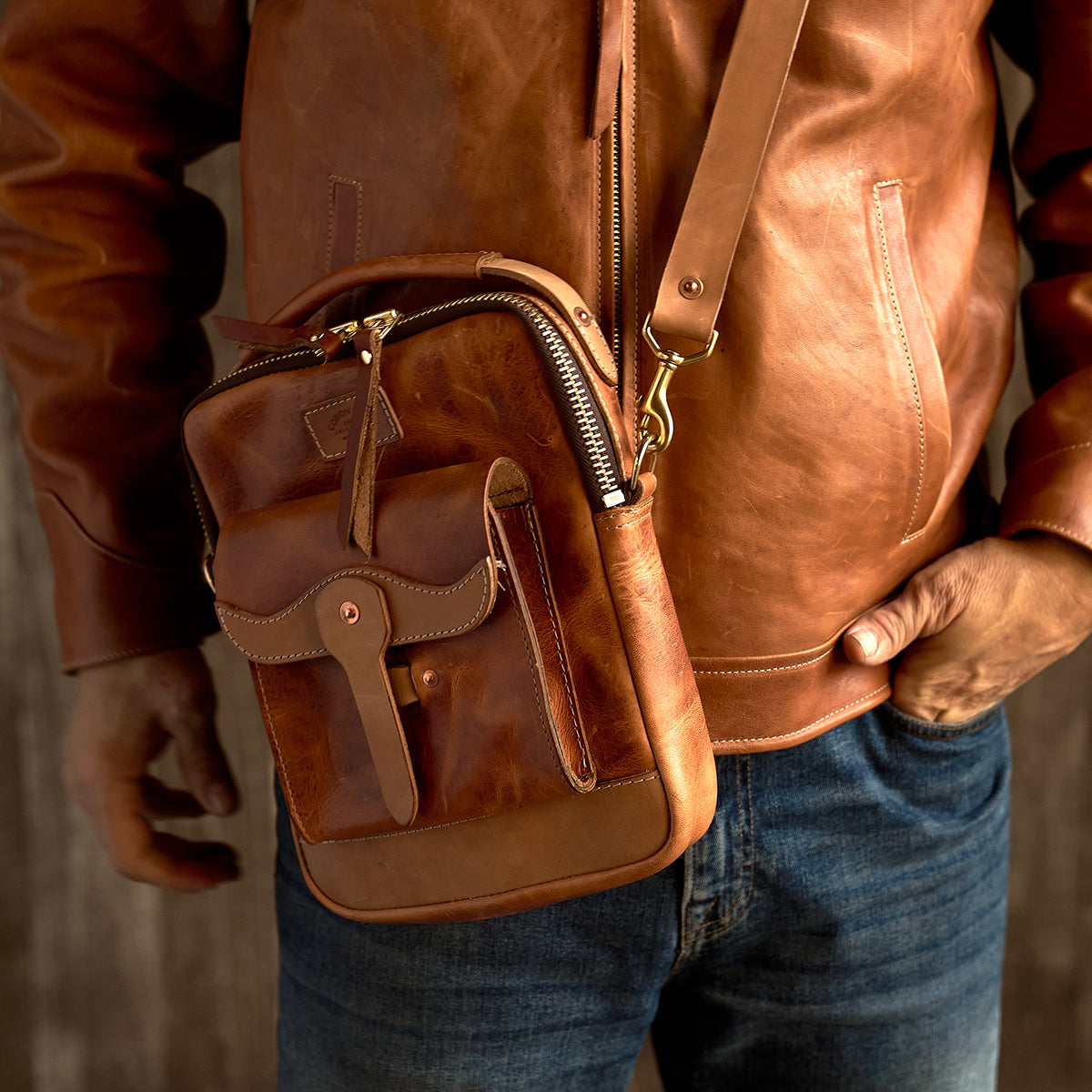 No.277 Primo Crossbody | Horween Natural