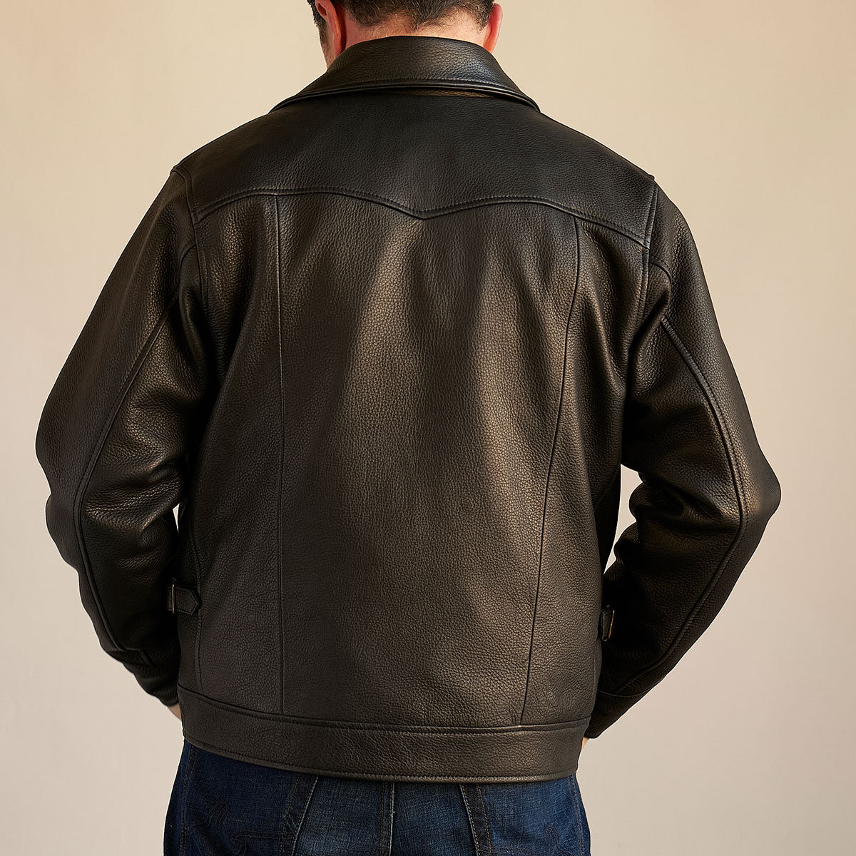 No.320 Garrison Jacket | Italian Deerskin Black