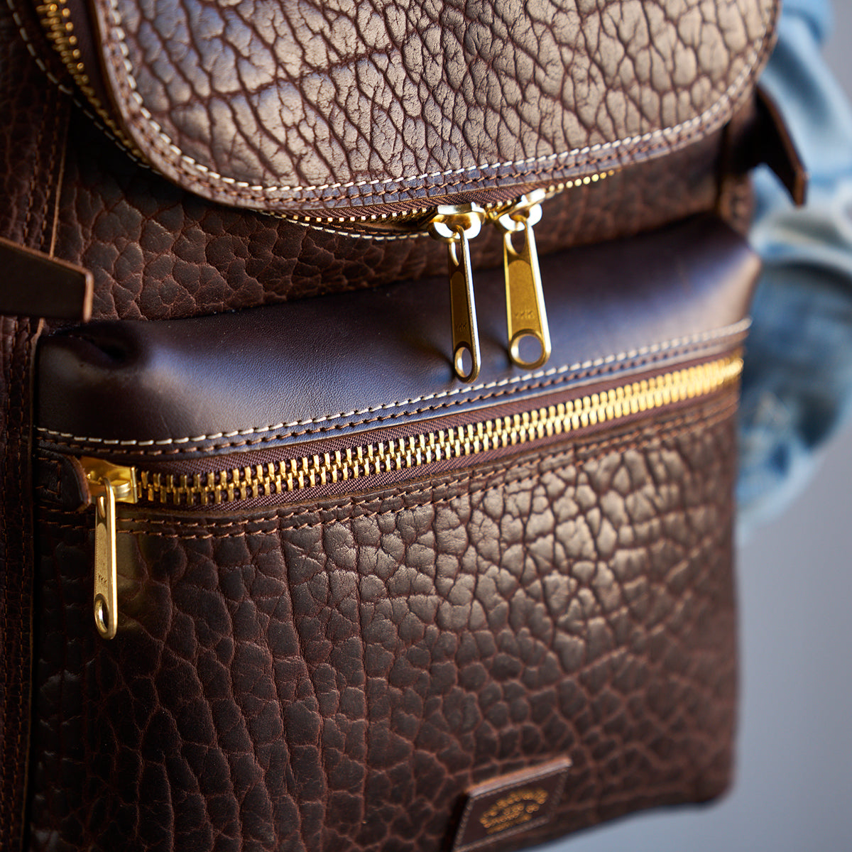 No.755 Top-Zip Backpack | Bison Walnut