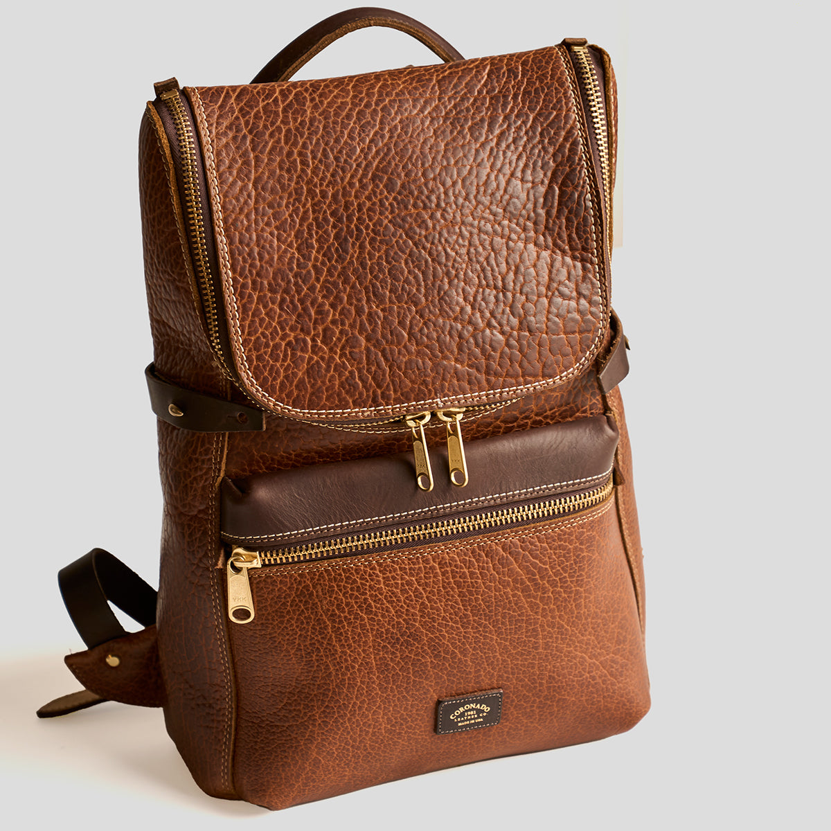 No.755 Top-Zip Backpack | Bison Walnut