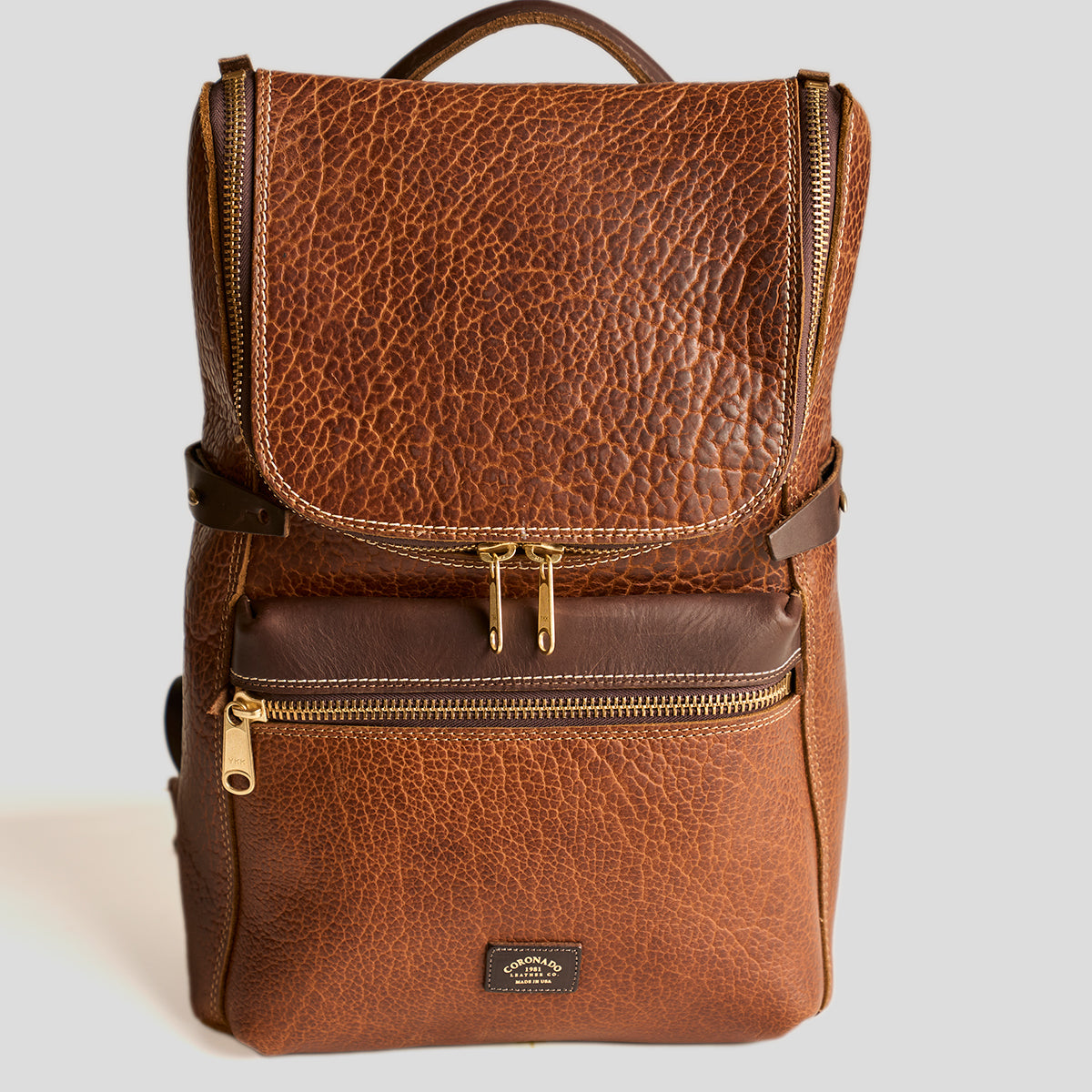 No.755 Top-Zip Backpack | Bison Walnut