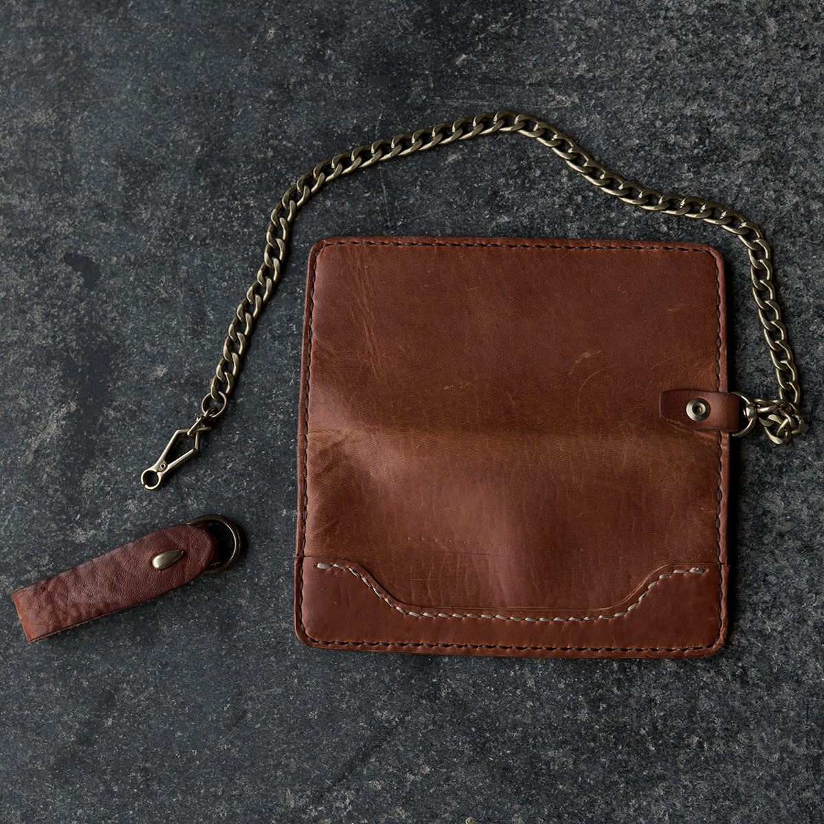 No.830 Long Vintage Stone-Washed Wallet