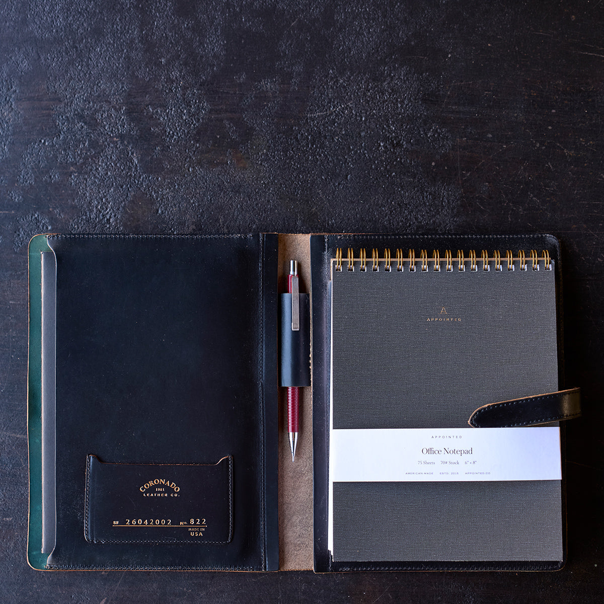 No.822 Portfolio A5 | Horween® Shell Cordovan (Black)