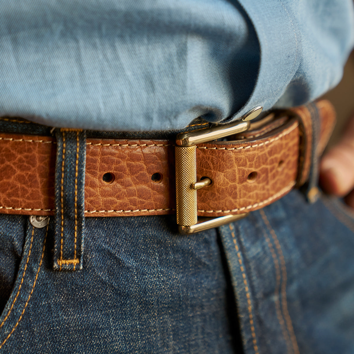 No.100 Sedona Belt | Shrunken Bison Walnut