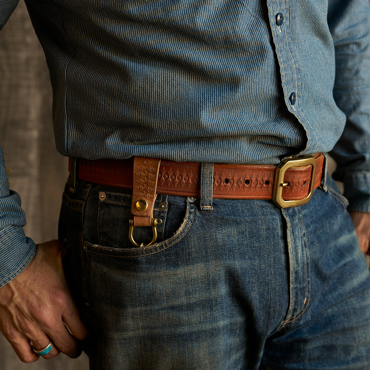 Taos Natural Horsehide Belt No.142 | LE 2pc Set