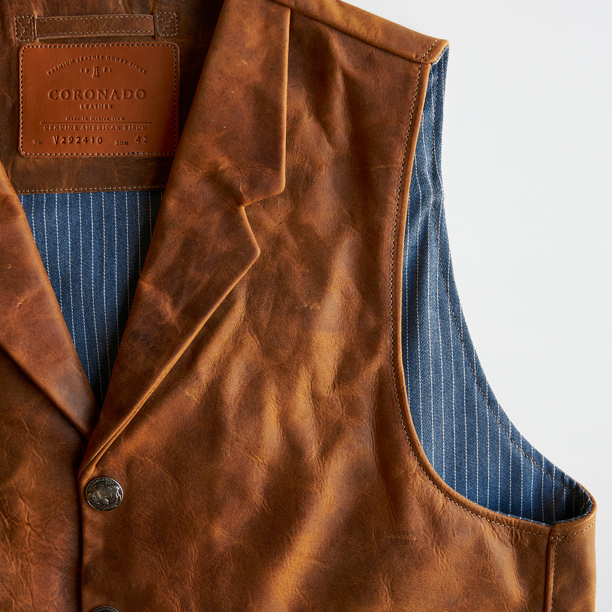 The No.29 Lapel Vest | LE Indy Bison Rust