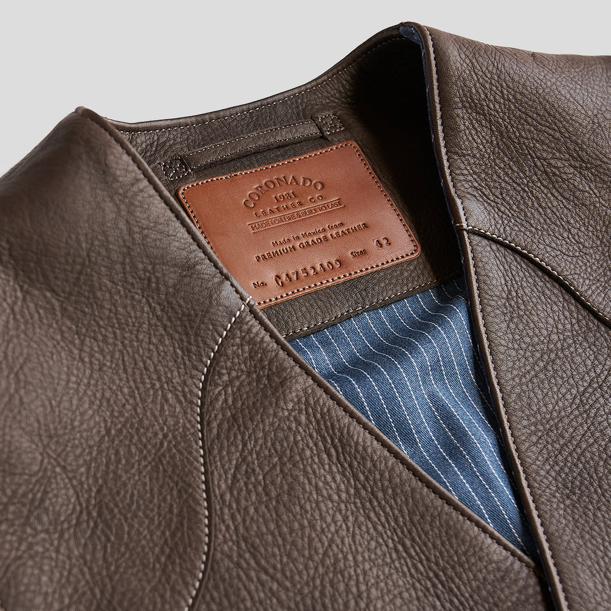 No.485 Sienna Vest | Italian Deerskin Brown