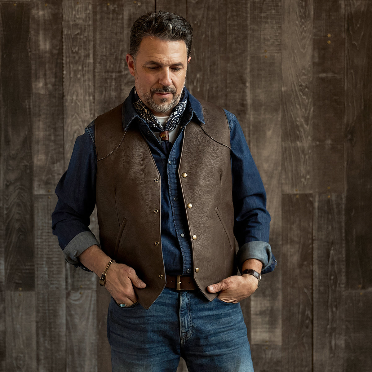 No.485 Sienna Vest | Italian Deerskin Brown