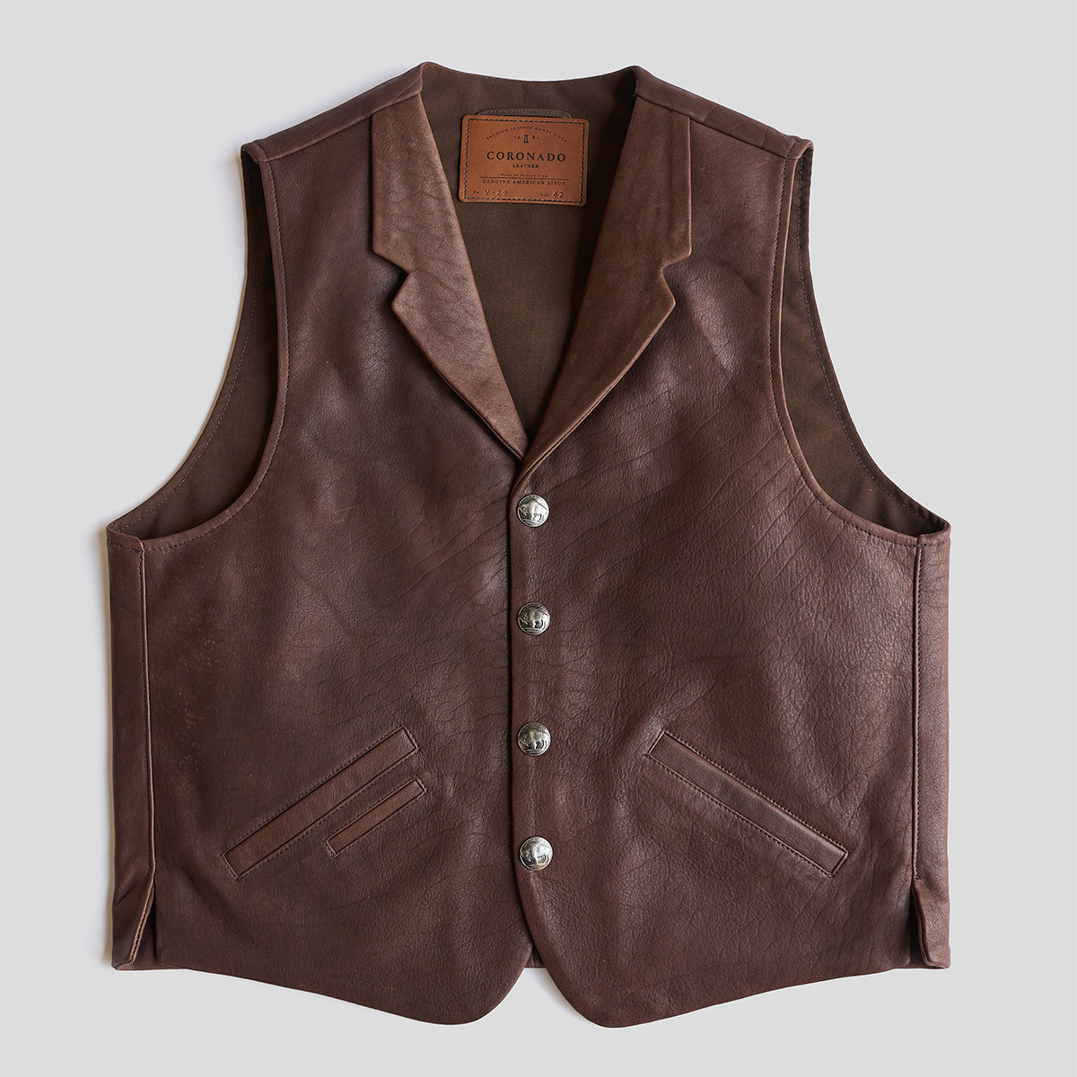 The No.29 Lapel Vest | Bison Brown