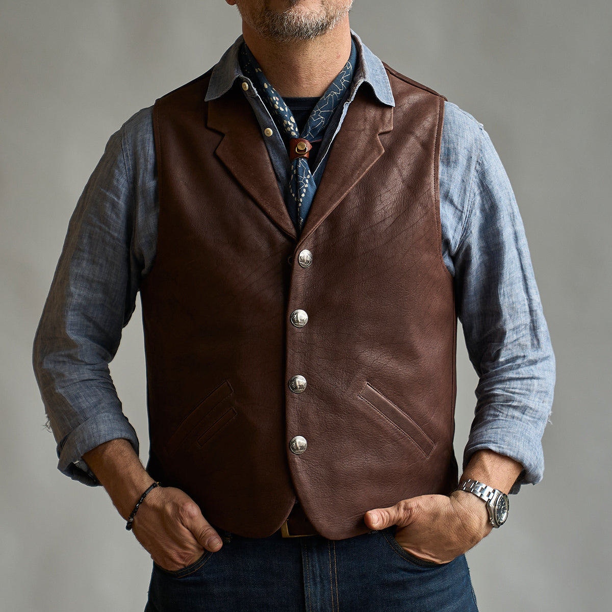 The No.29 Lapel Vest | Bison Brown
