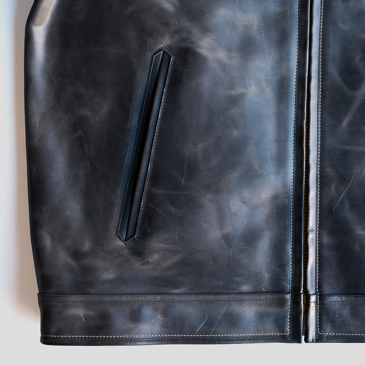 No.65 Vintage Horsehide Jacket | Marbled Charcoal