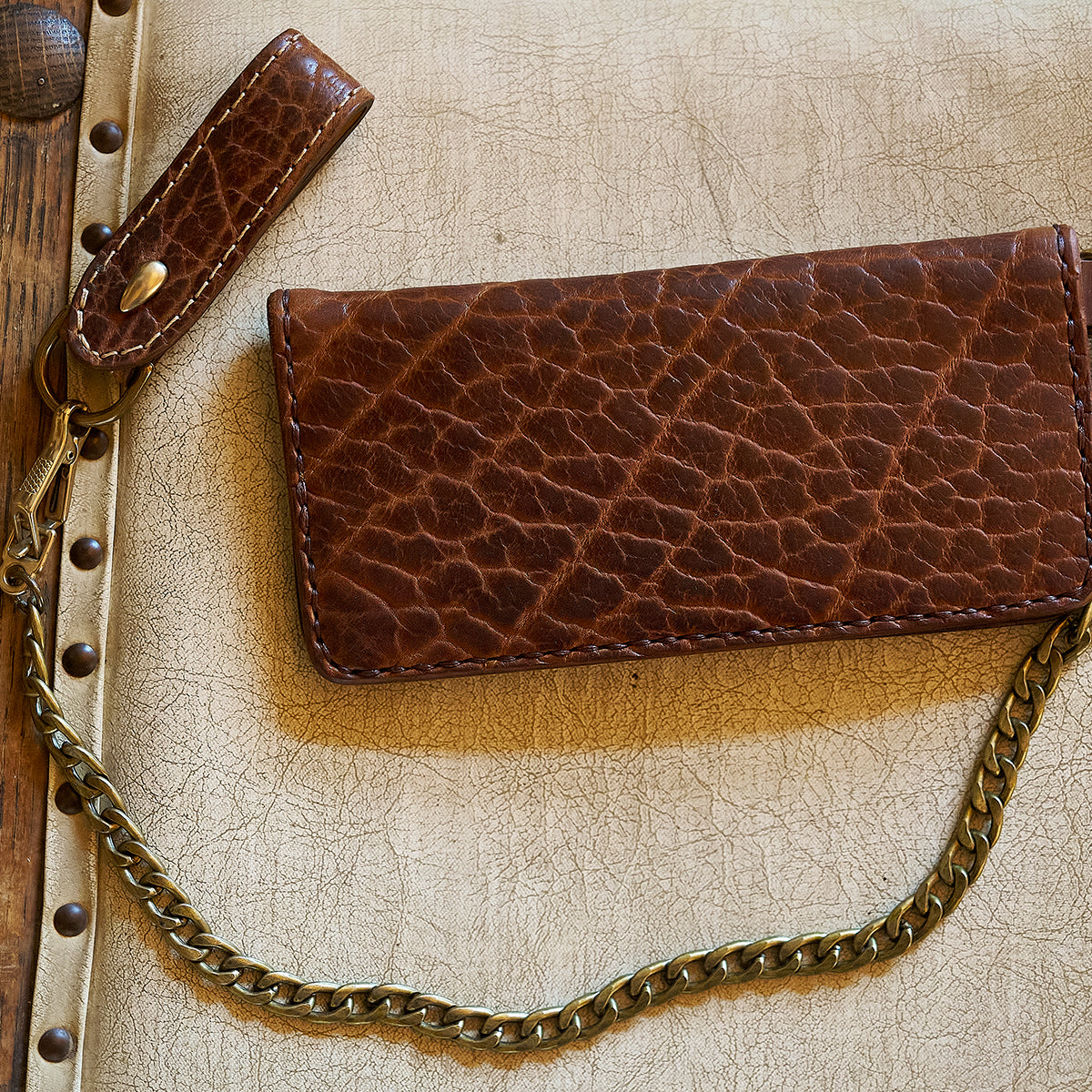 No.830 Handsewn Long Wallet | Bison Walnut