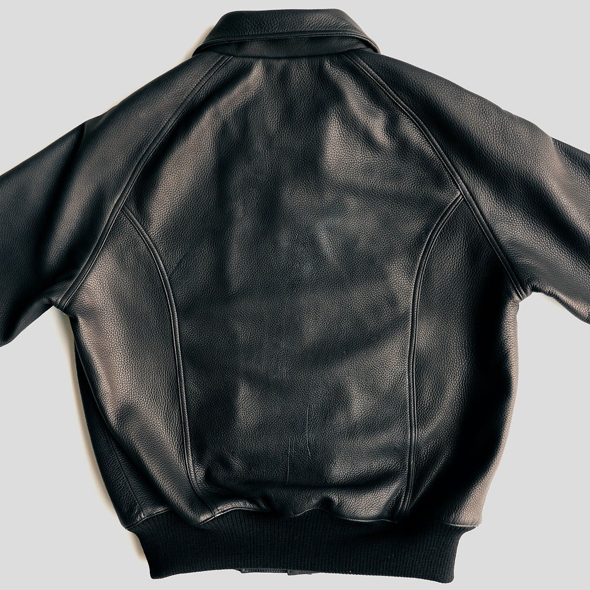 No.415 Vintage Snap Raglan | Black Italian Deerskin