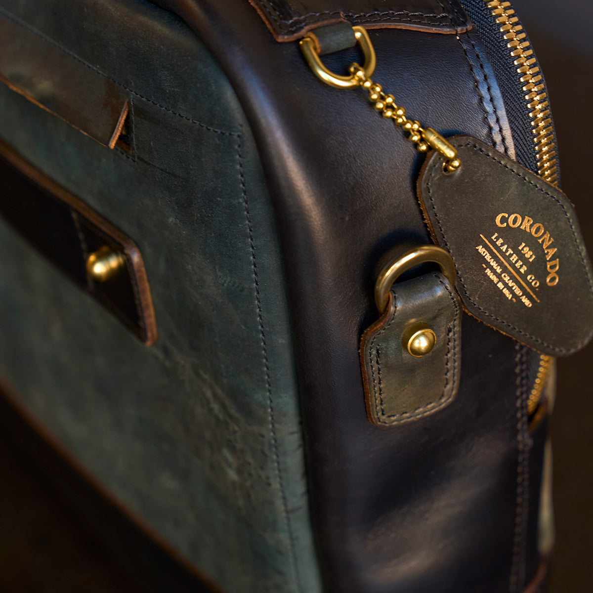No.541 Chicago Shell Briefcase | Horween® Tumbled Black (x6)