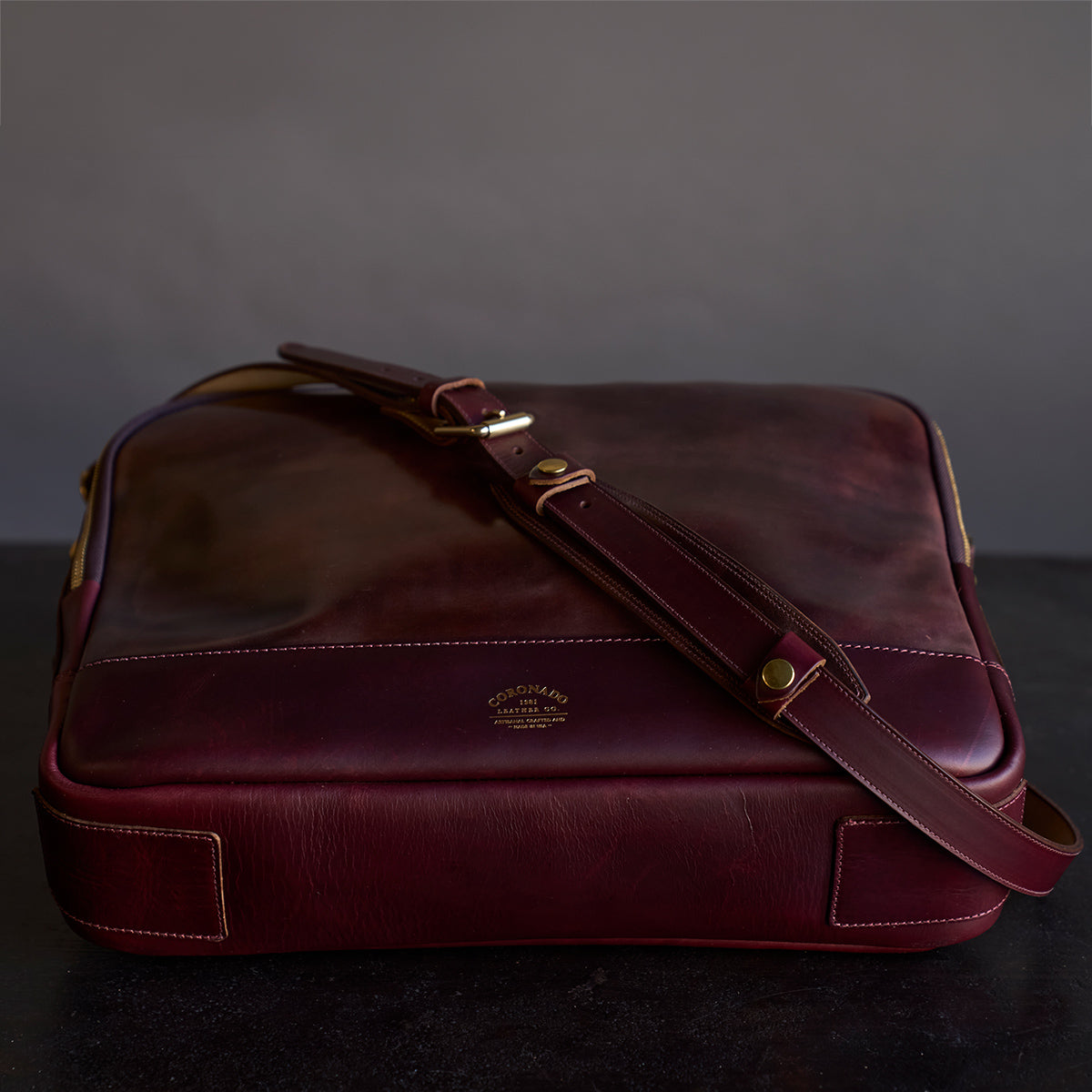 No.541 Chicago Shell Briefcase | Horween® Marbled #8 X2