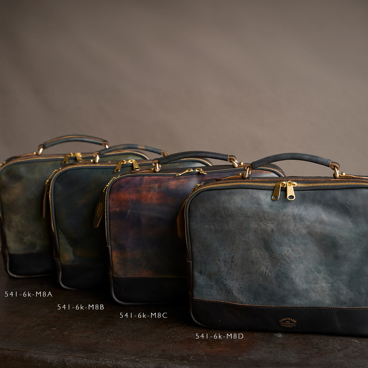 No.541 Chicago Shell Briefcase | Horween® Marbled Black