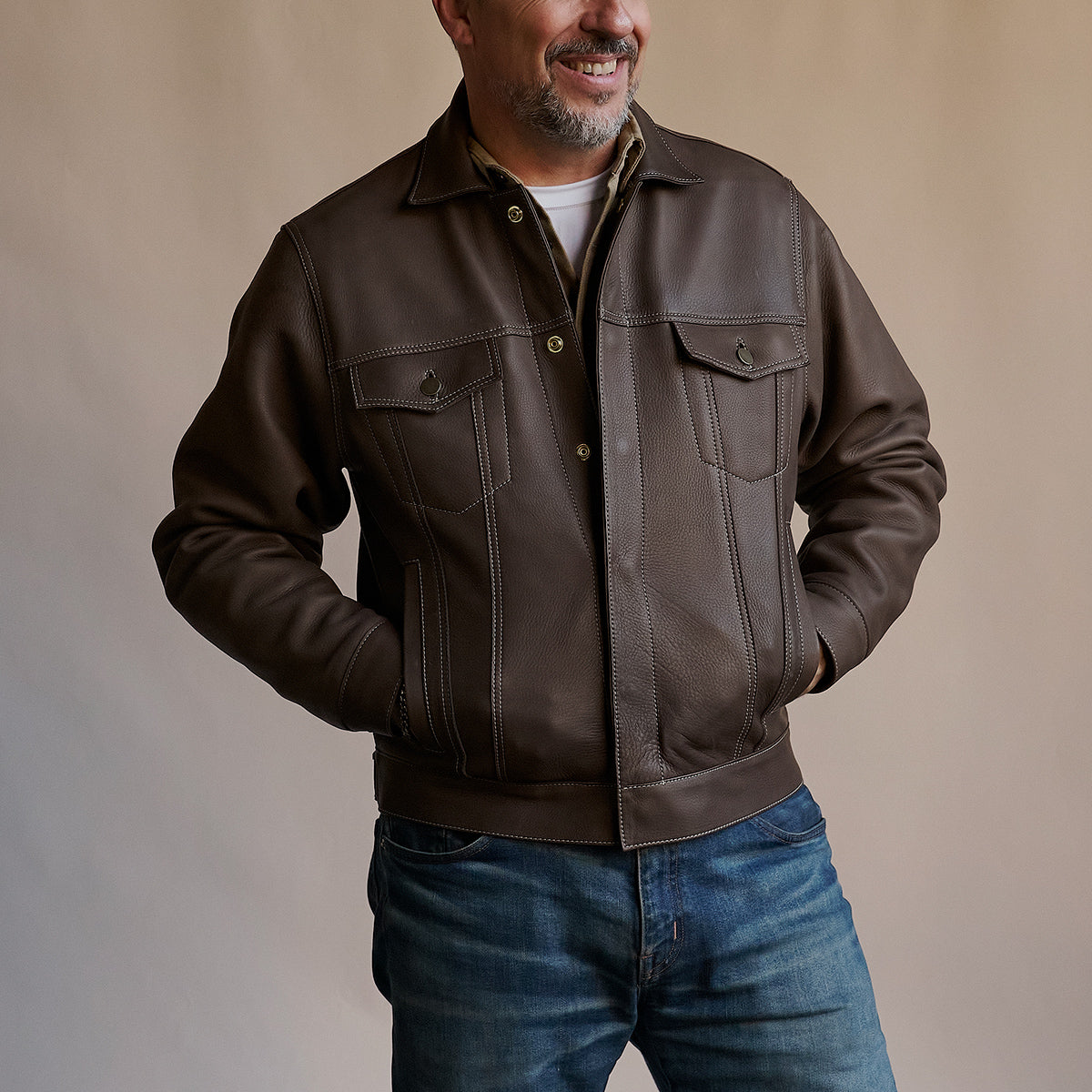 No.210 Dean Jacket | Deerskin Brown