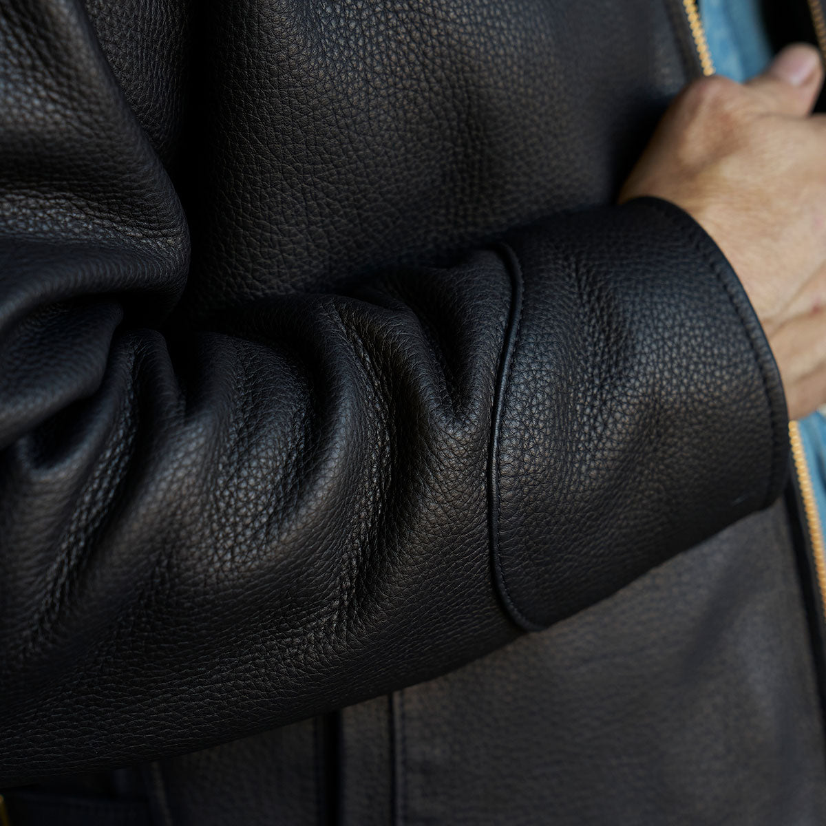 No.320 Garrison Jacket | Italian Deerskin Black