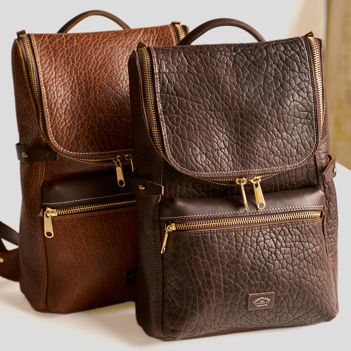 No.755 Top-Zip Backpack | Bison Brown