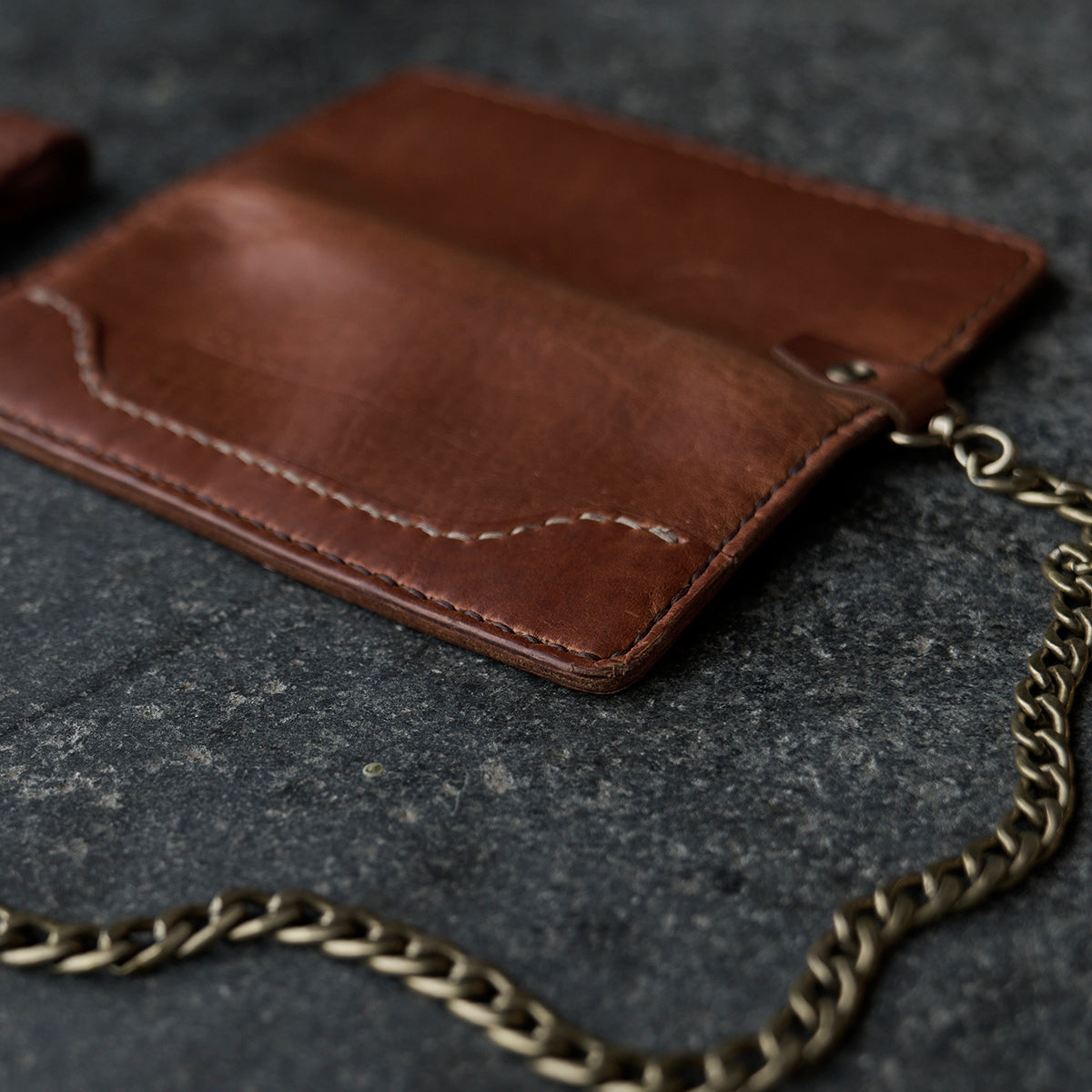 No.830 Long Vintage Stone-Washed Wallet