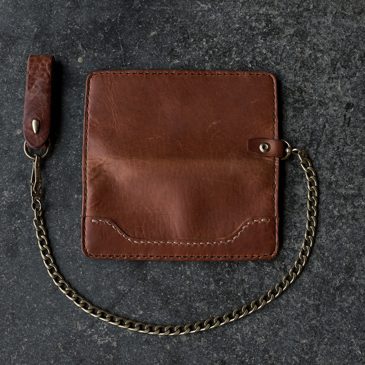 No.830 Long Vintage Stone-Washed Wallet