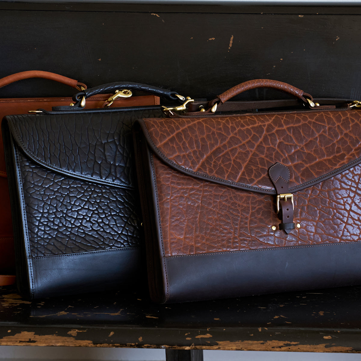 No.970 CO Executive Briefcase | Bison Brown