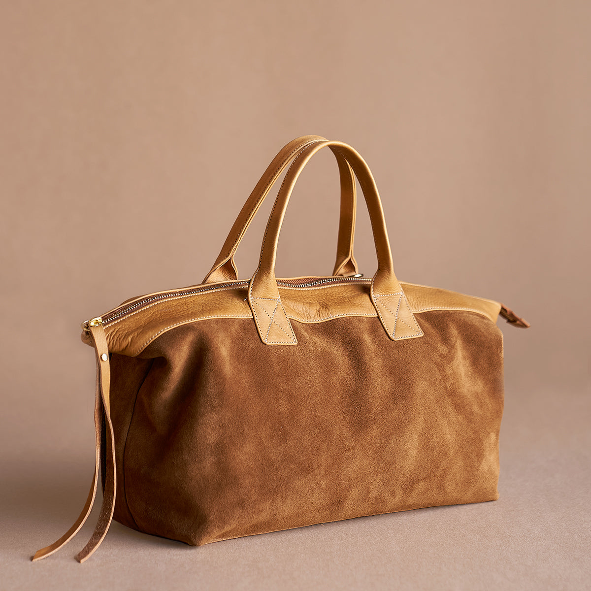 No.670 Monterey Satchel | Tan Suede