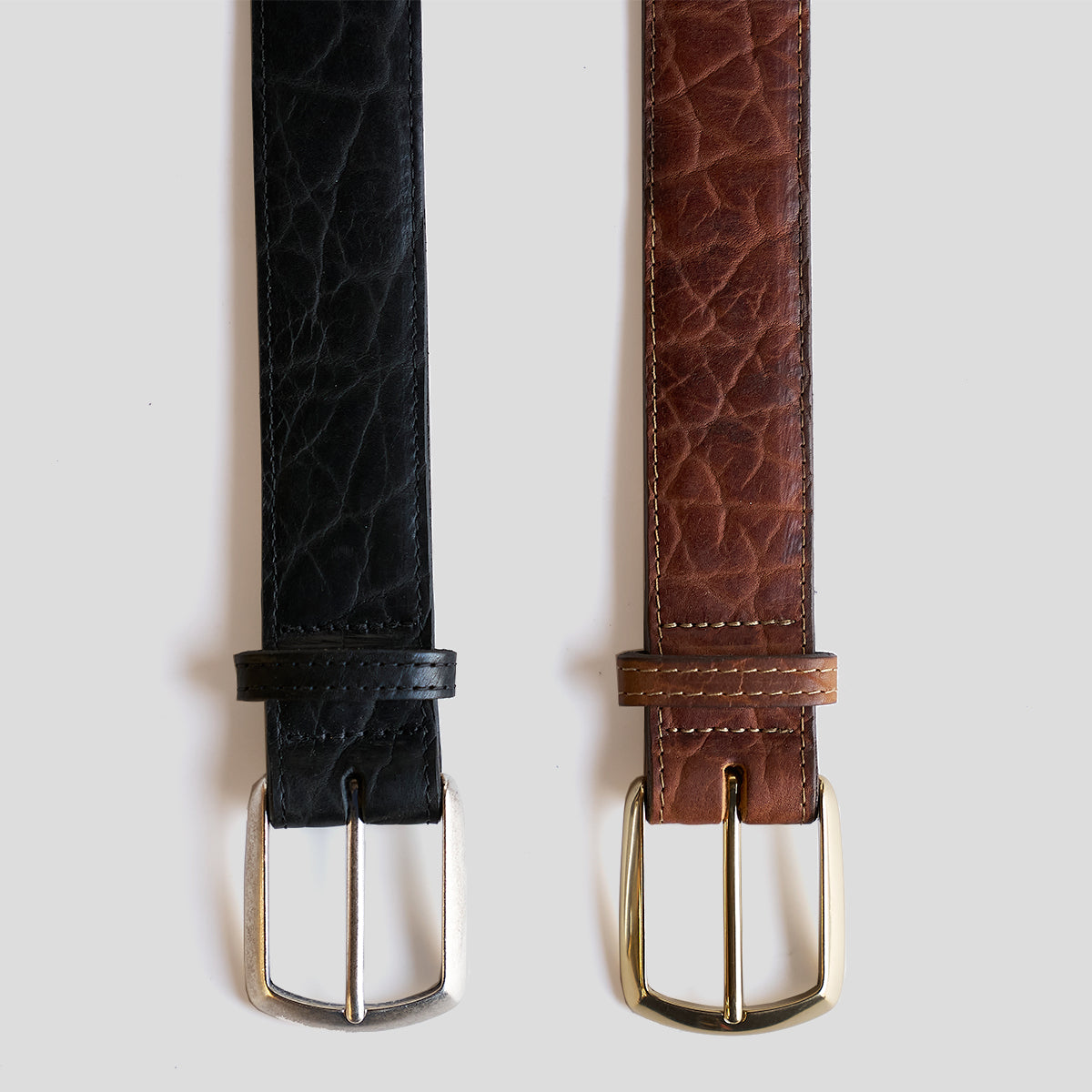 No.715 Executive Belt | Bison Black Nickel