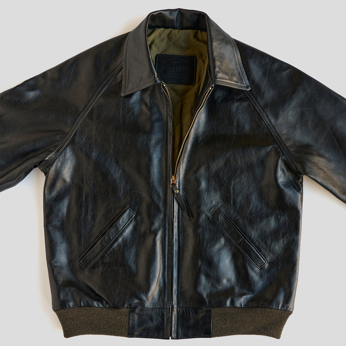 No.410 Raglan Jacket | LE Vintage Horsehide Black