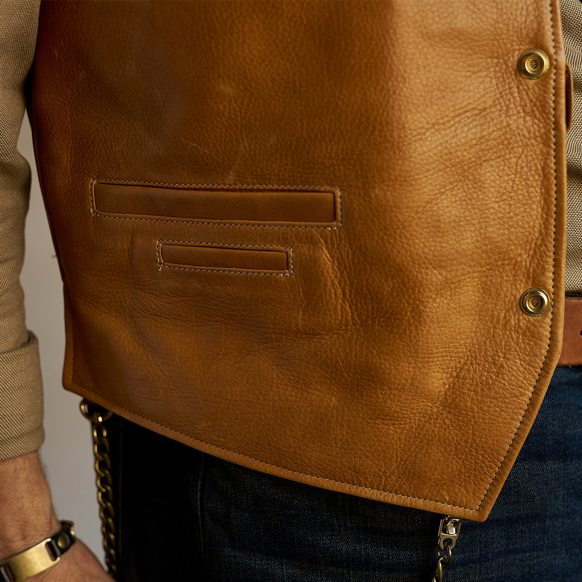 No.169 Garrison Vest | LE Saddle Tan
