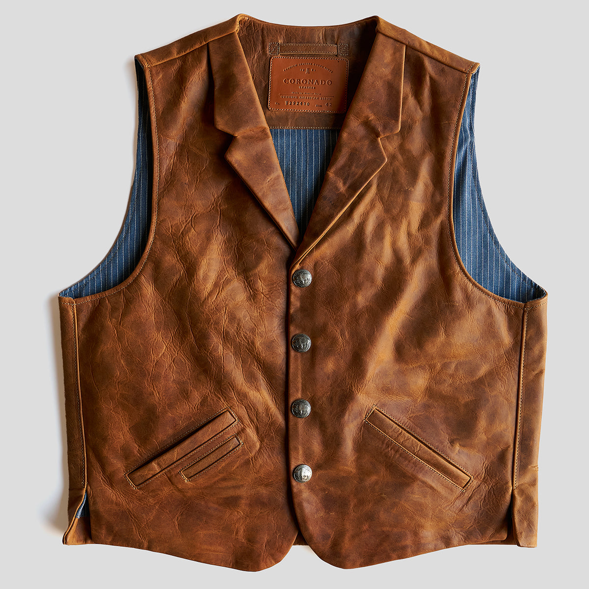 The No.29 Lapel Vest | LE Indy Bison Rust