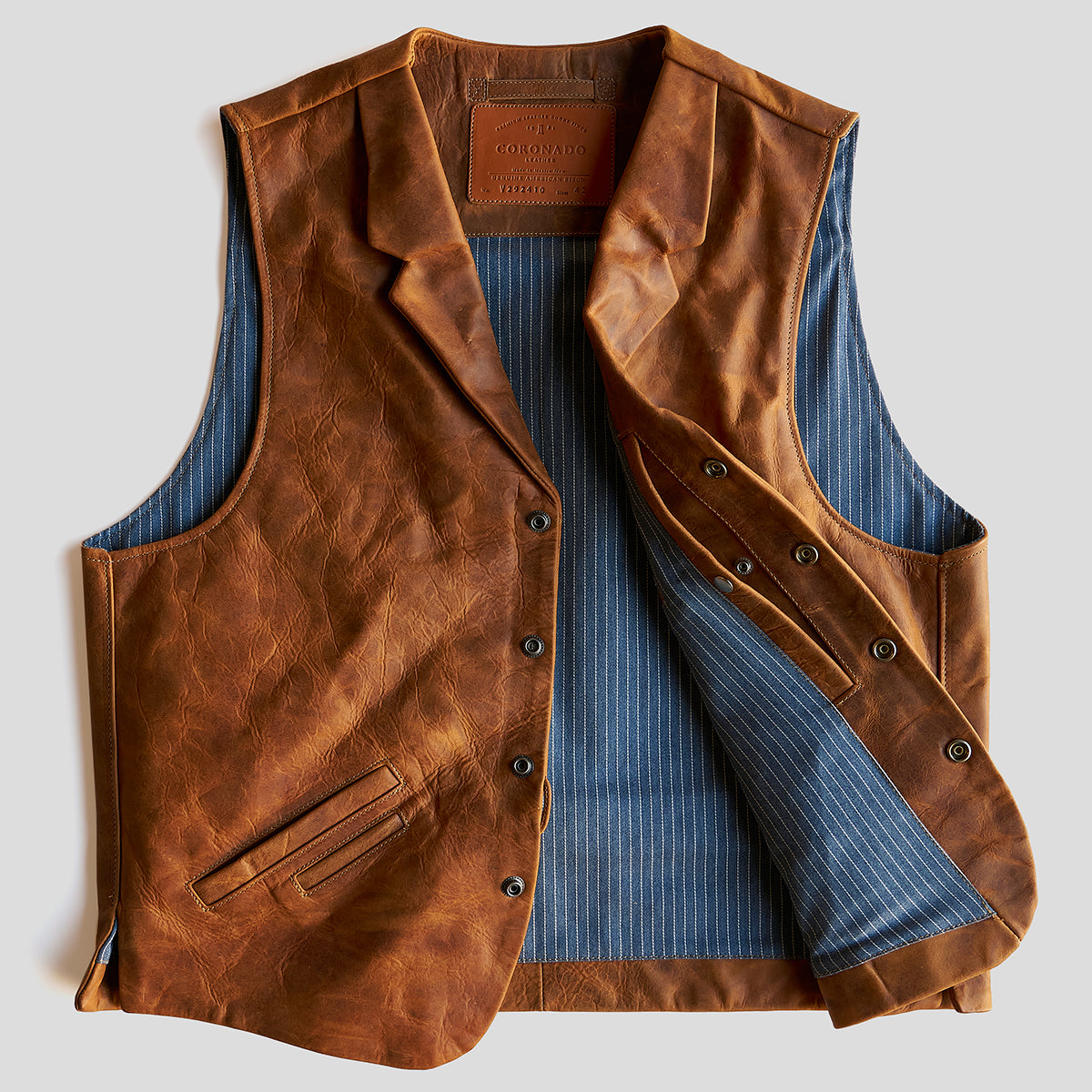 The No.29 Lapel Vest | LE Indy Bison Rust