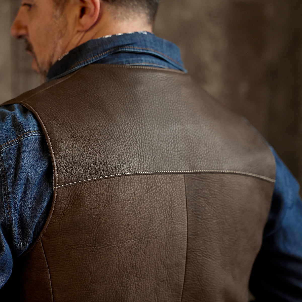 No.485 Sienna Vest | Italian Deerskin Brown