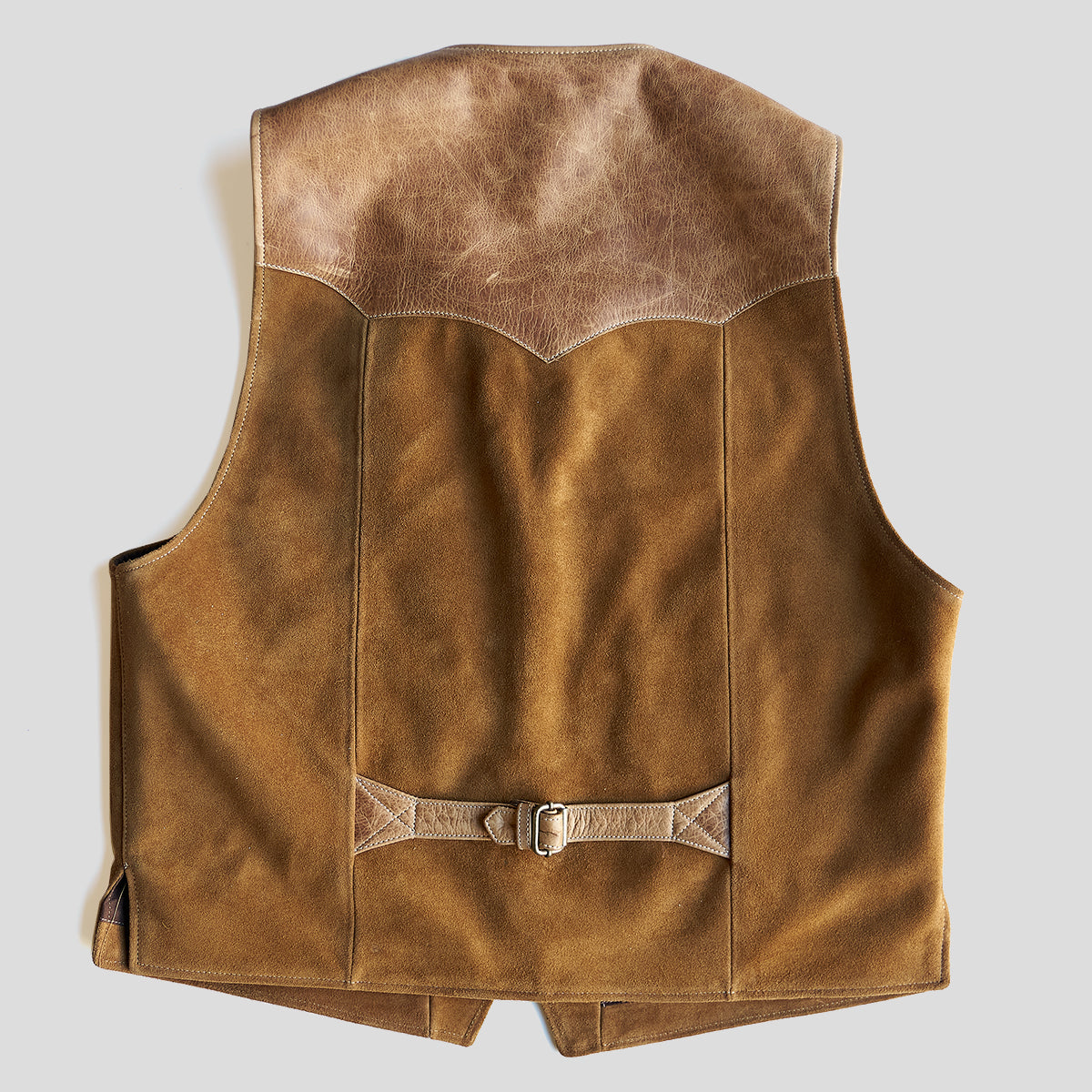 No.169 Garrison Vest | LE Suede Tan