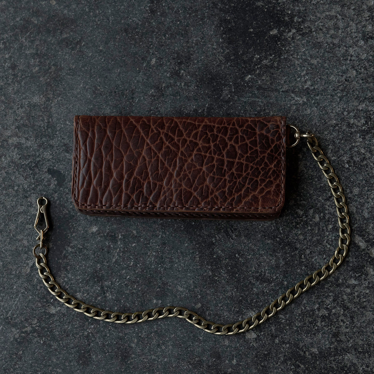 No.830 Handsewn Long Wallet | Bison Brown